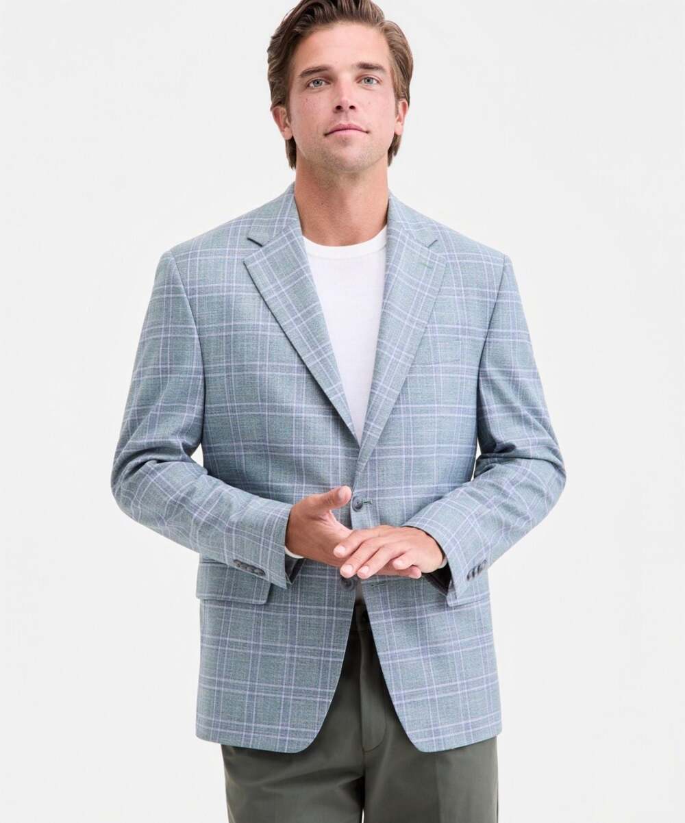 Michael Kors Men’s Classic-Fit Sport Coat Blazer Seafoam $325 MSRP